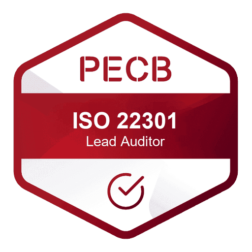 ISO 22301 Lead Auditor certification badge